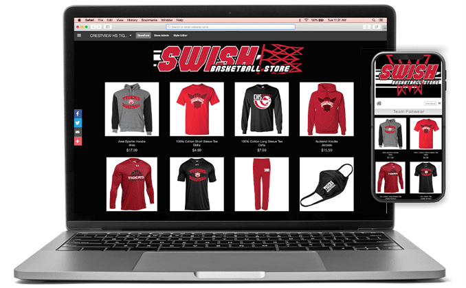 basketball custom apparel and spirit wear is big at ARES Sportswear