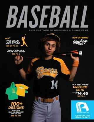 2019 Ares Sportswear Baseball Catalog