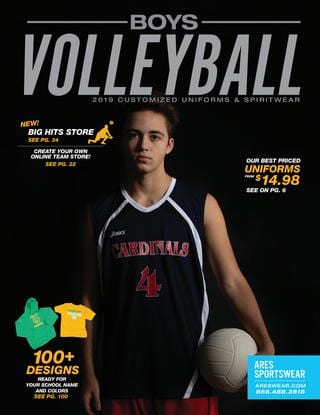 2019 Ares Sportswear Boys Volleyball Catalog