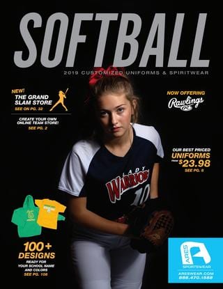 2019 Ares Sportswear Softball Catalog