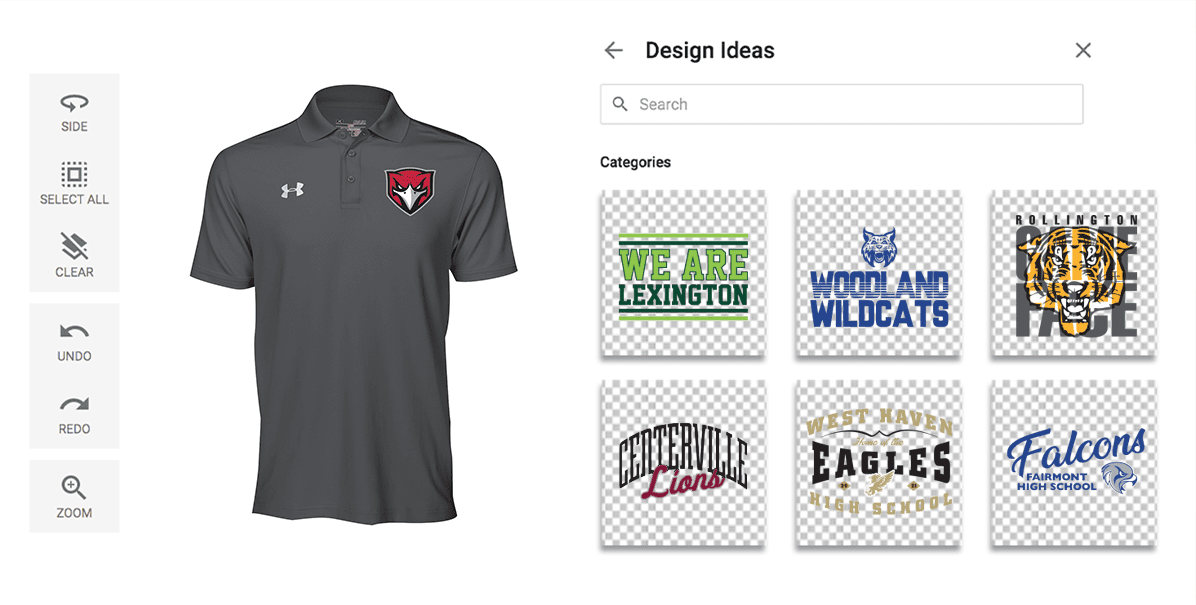 Custom Under Armour Polos Design Studio