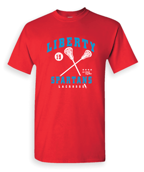 19 Liberty Spartans Lacrosse Tee