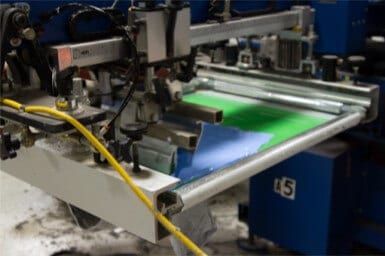 The Ink is Transferred Through The Mesh Screen