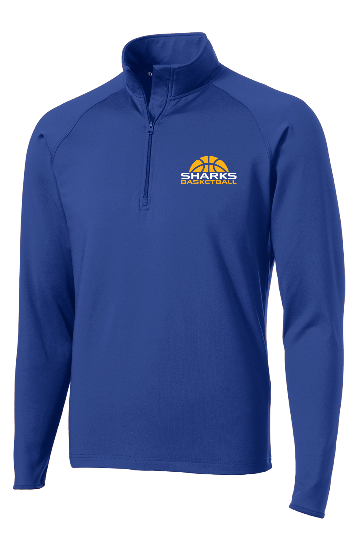 Quarter Zip Pullover Royal Sharks Basketball