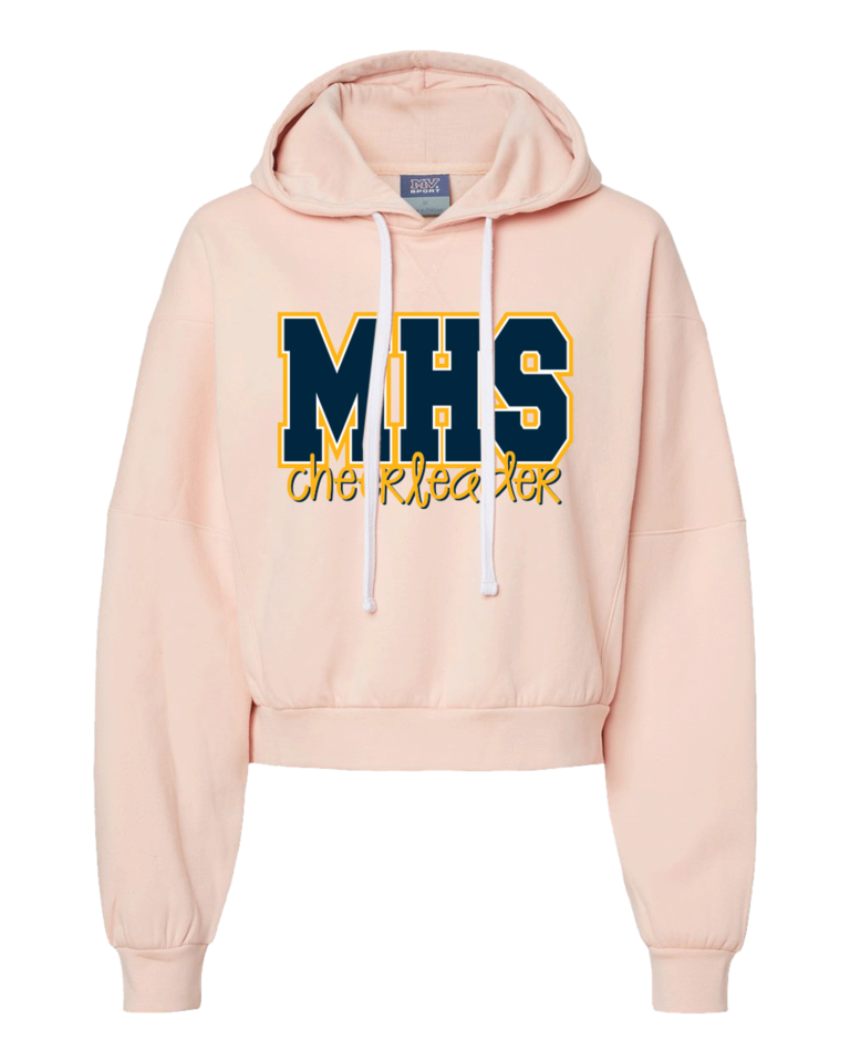 Sueded Fleece Cropped Hooded Sweatshirt Cheer