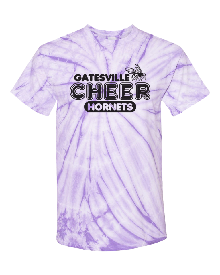 Cheer T-Shirt Tie Dye Lavender Cheer Hornets