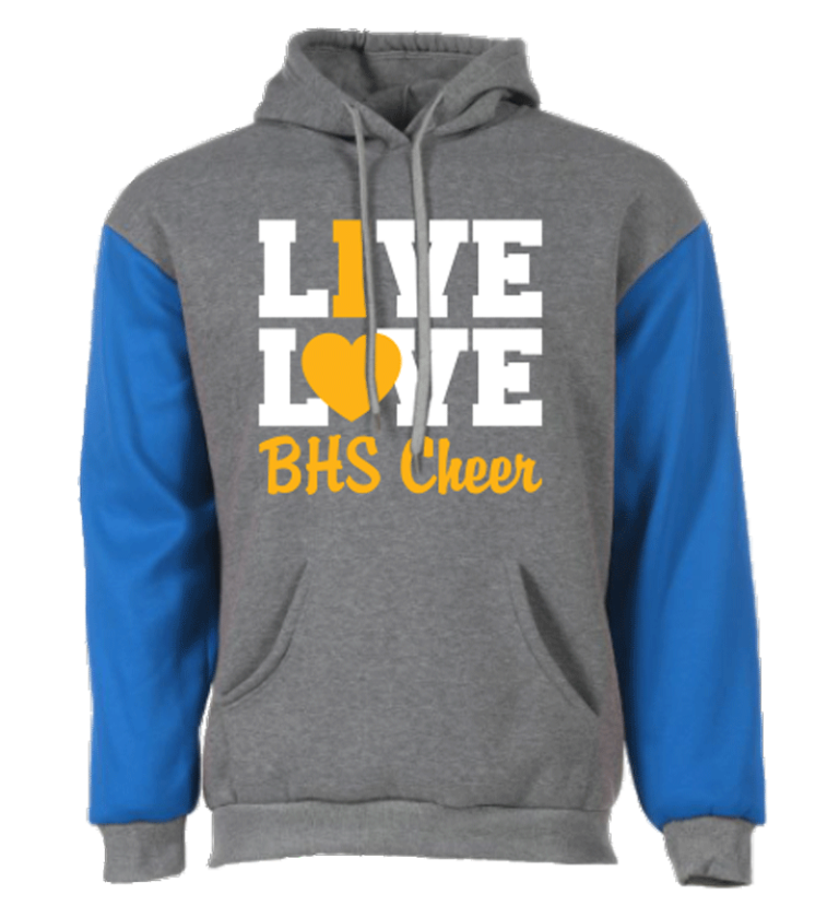 Live Love BHS Cheer Hoodies Royal Sportie