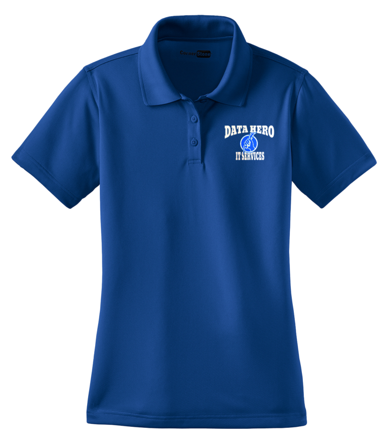 Navy womens cut tee polo short sleeve