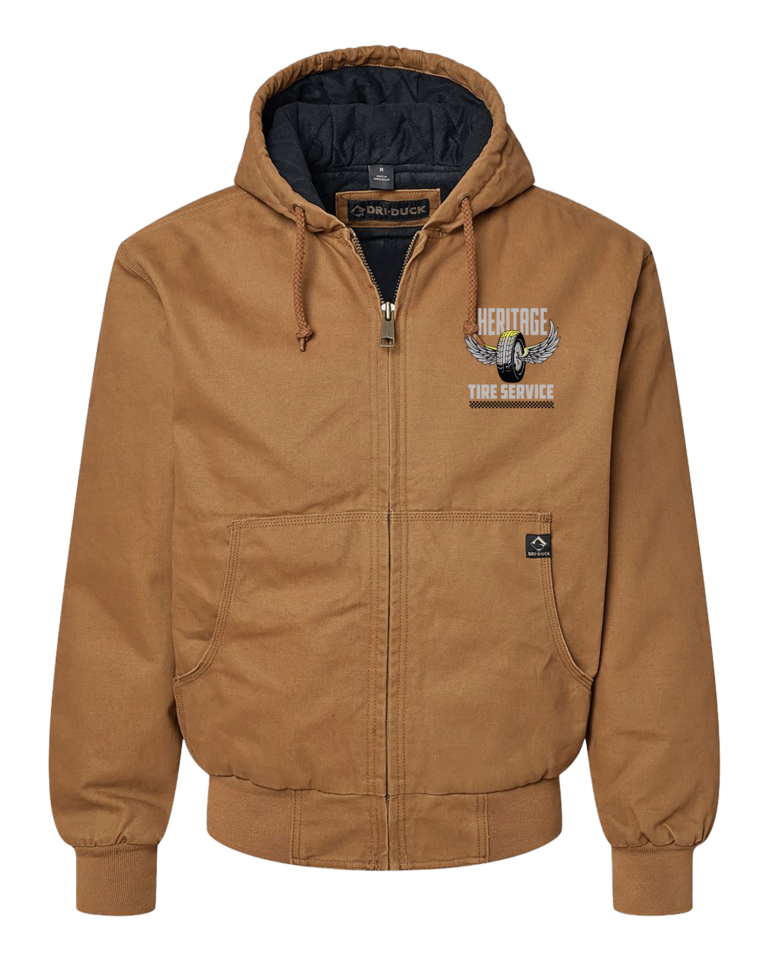Brown Hooded Jacket Dri Duck