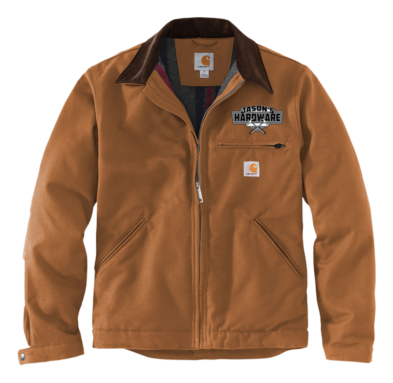Brown Zip Up Custom Carhartt collared jackets
