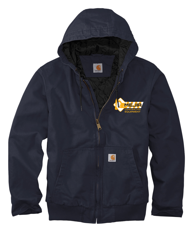 Black Zip Up Hooded Custom Carhartt Duck Jackets