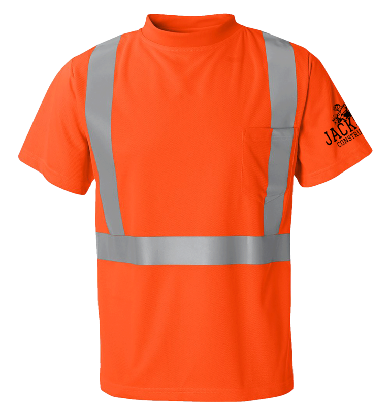 Kishigo High Vis T-Shirt Orange with reflective strips