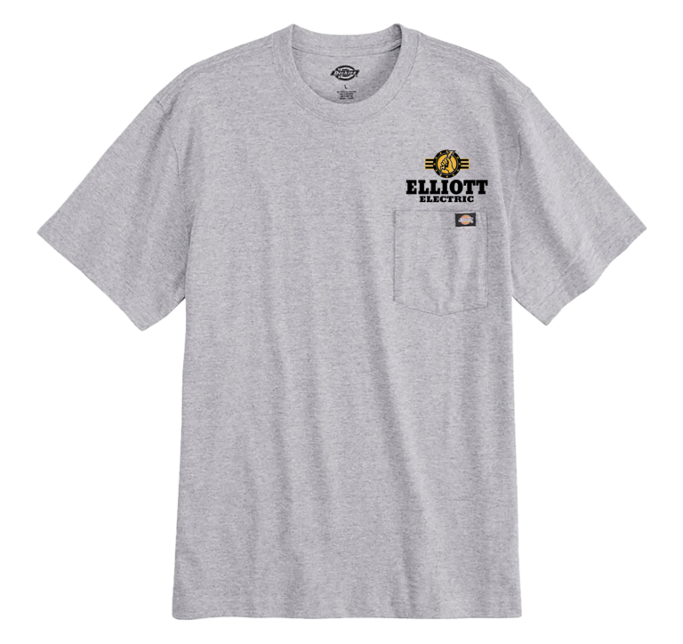 Dickies gray t-shirt with chest pocket and short sleeves