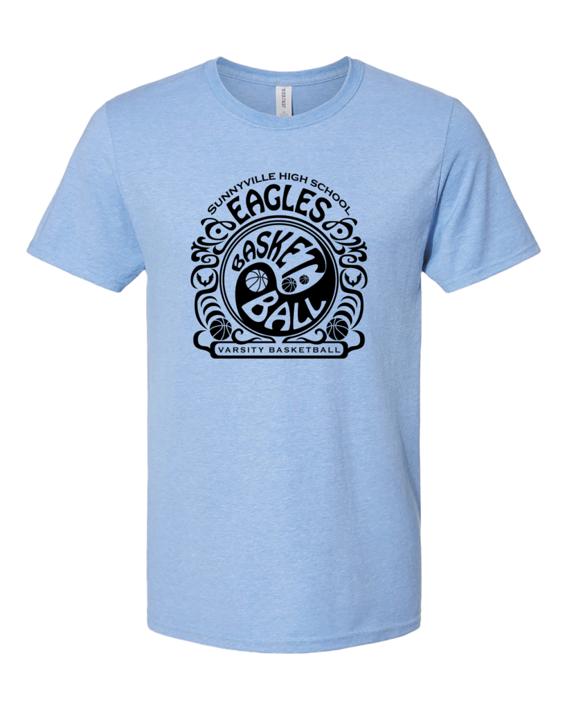 Light blue ringspun cotton Jerzee tee