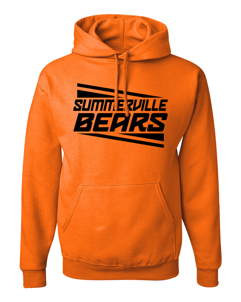 Orange Summerville Bears Custom Jerzees Hoodies