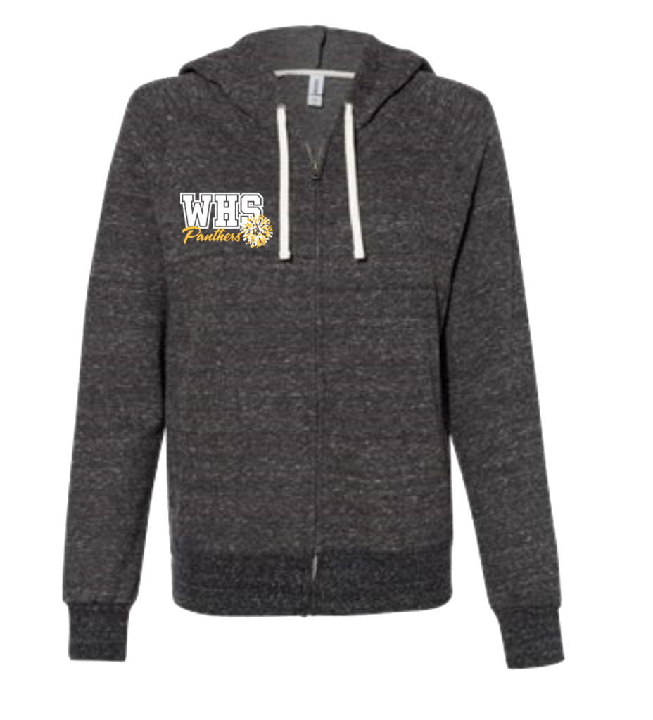 Dark heather JERZEES - Women's Snow Heather French Terry Full-Zip Hooded Sweatshirt - 92WR