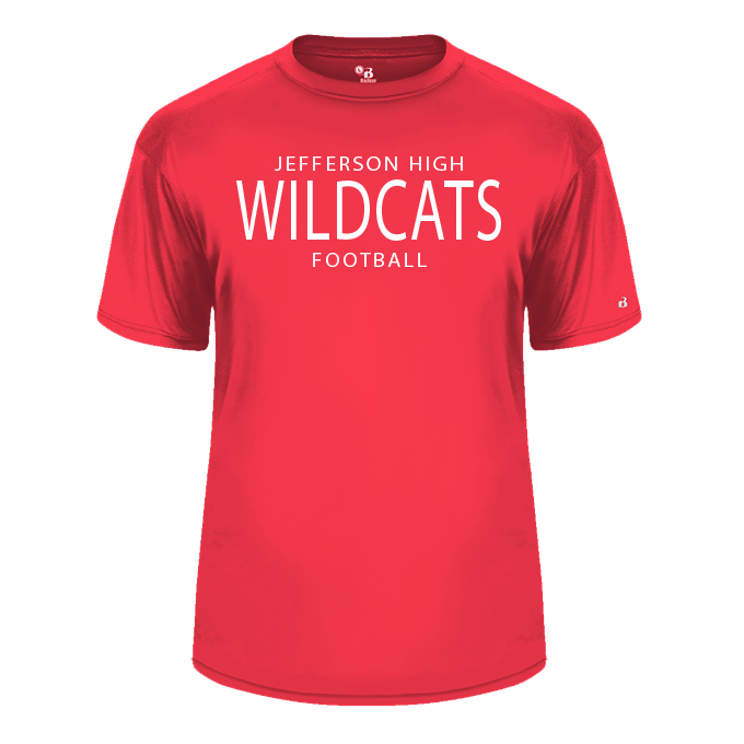 CUSTOM BADGER FOOTBALL Hot Coral T-SHIRT - 412000