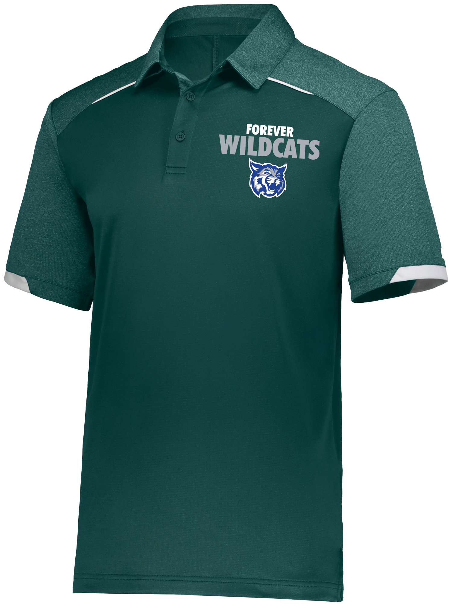 Dark green polo featuring Columbus OH custom embroidery