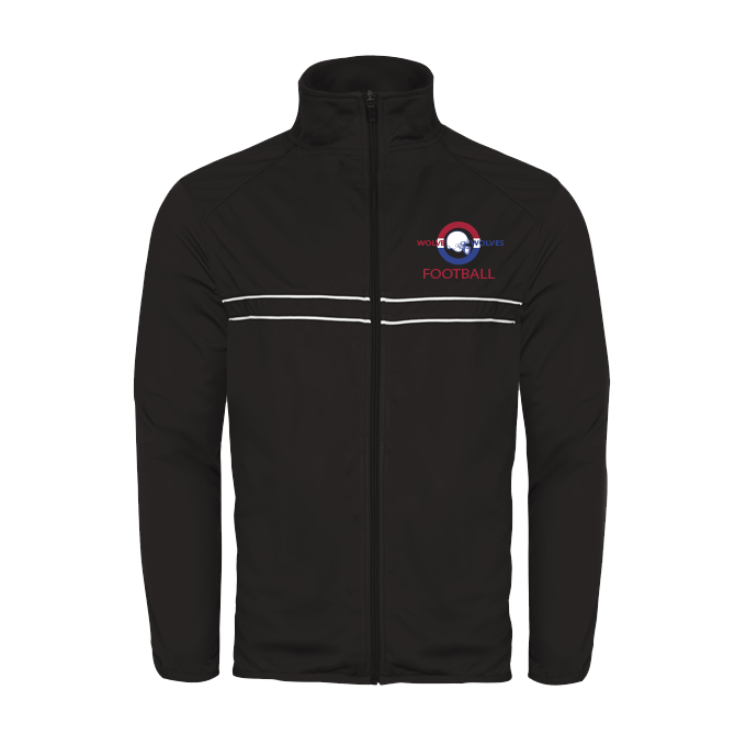 CUSTOM BADGER Football WARM UPS AND JACKETS - 772300 Black Wolves Football logo