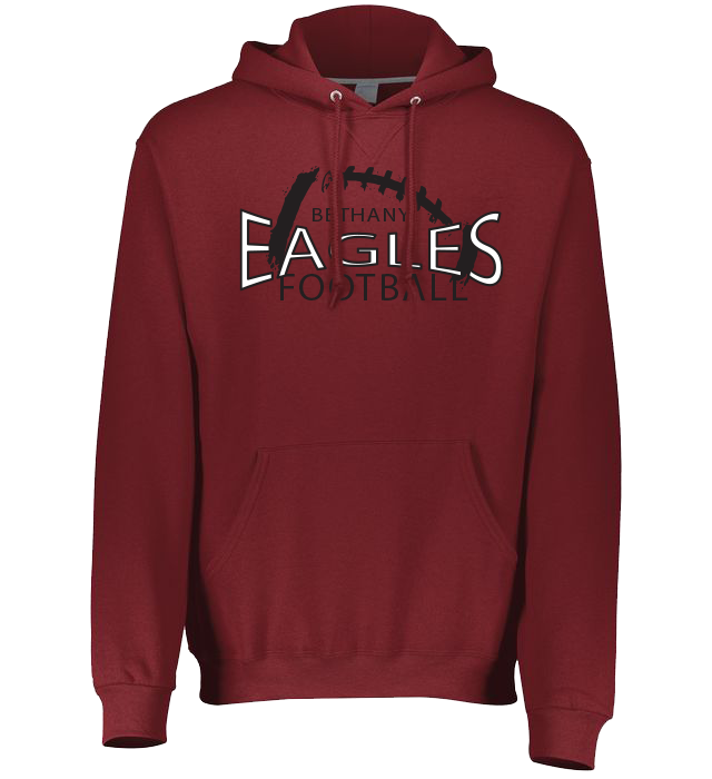 CUSTOM RUSSEL Football HOODIES - 695HBM Cardinal Bethany Eagles Football