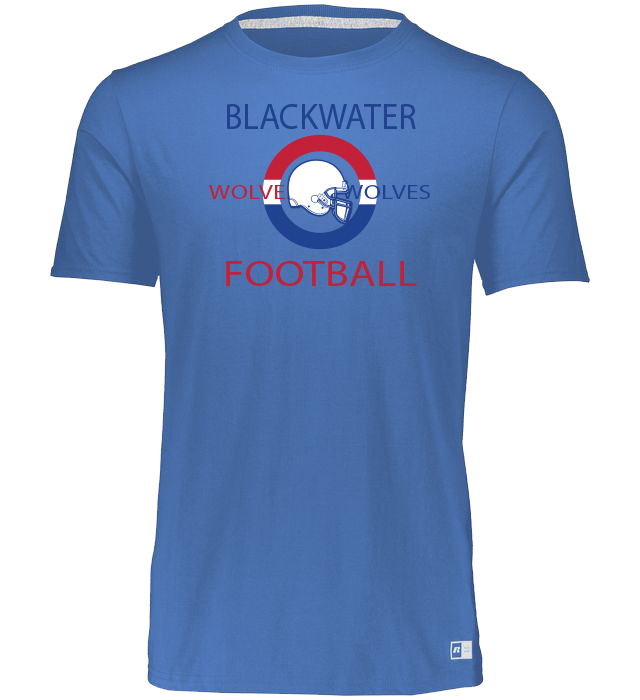 CUSTOM RUSSEL T-SHIRT - 64STTM Blackwater Wolves Football Logo