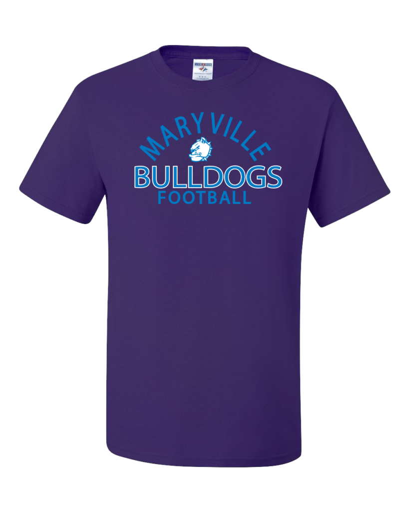 CUSTOM UNDER ARMOUR T-SHIRT - 29MR Maryville Bulldogs Football Logo