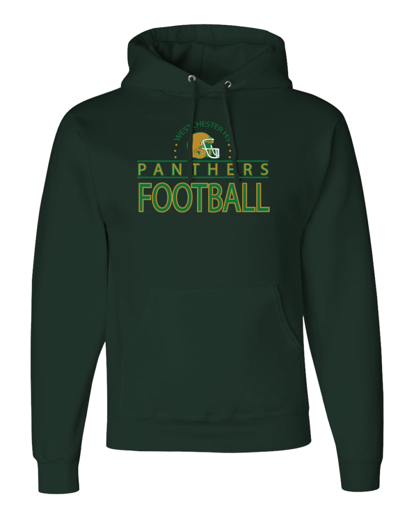 CUSTOM JERZEES Football HOODIES - 4997MR Forest West Chester HS Panthers Football