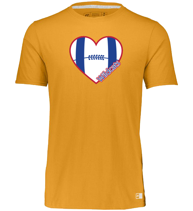 CUSTOM RUSSEL T-SHIRT - 64STTM Football Heart Logo