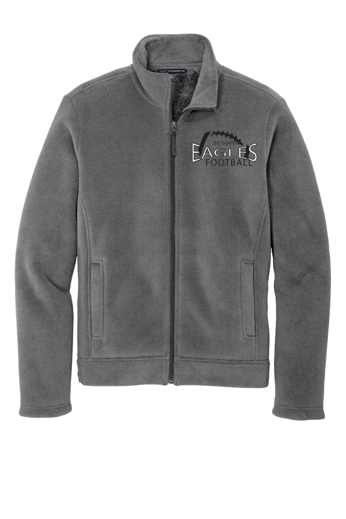 CUSTOM PORT AUTHORITY Football WARM UPS AND JACKETS - F211 Bethany Academy Football Logo Gusty Grey