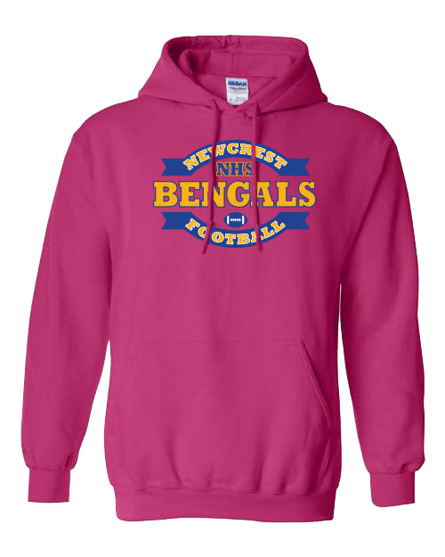 CUSTOM GILDAN Football HOODIES - 18500 Heliconia Bengals Football