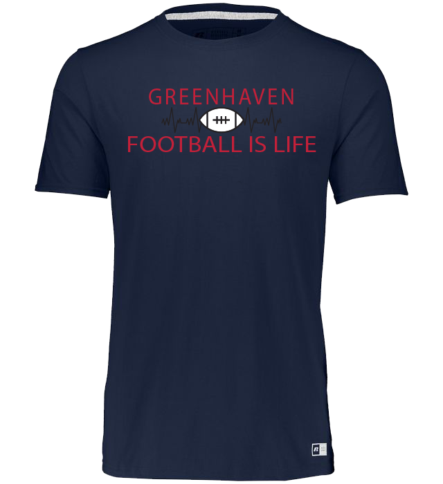 CUSTOM RUSSEL T-SHIRT - 64STTM Greenhaven Football Logo