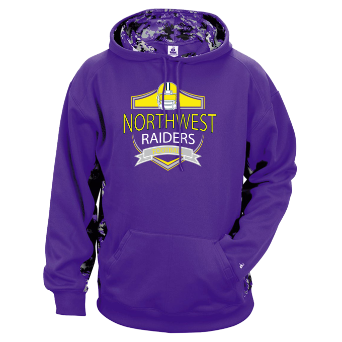 CUSTOM BADGER Football HOODIES - 146400 Purple