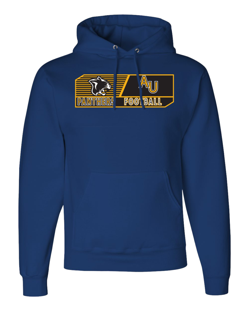 CUSTOM JERZEES Football HOODIES - 4997MR Royal AU Panthers Football