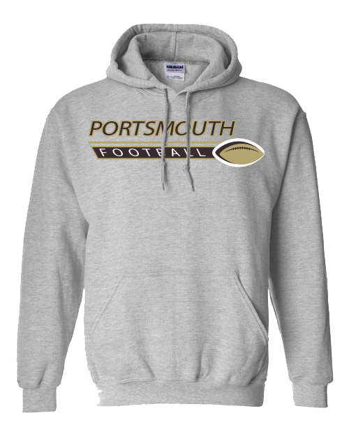 CUSTOM GILDAN Football HOODIES - 18500 Gray Portsmouth Football