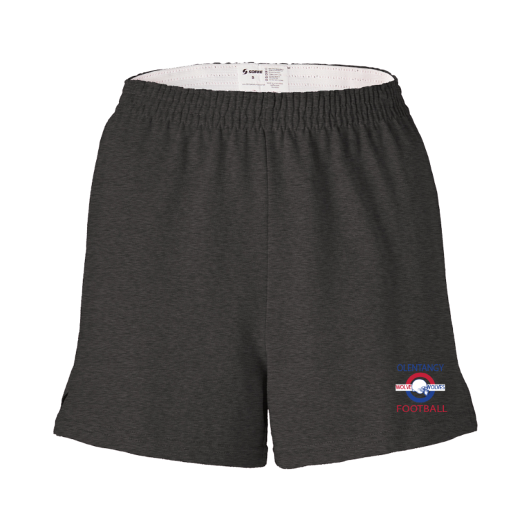 CUSTOM SOFFE Football TEAM SHORTS - M037 Black Heather Olengtangy Wolves Football
