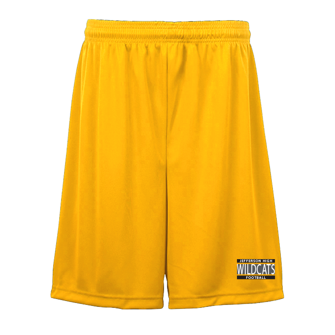 CUSTOM BADGER Football TEAM SHORTS - 512900 Gold Jefferson HS Wildcats Football