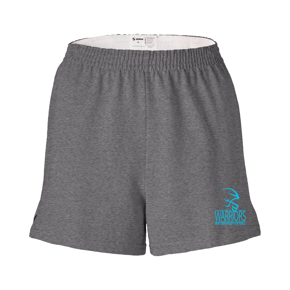 CUSTOM SOFFE Football TEAM SHORTS - M037 Gray Heather Warriors Whittier Varsity Football