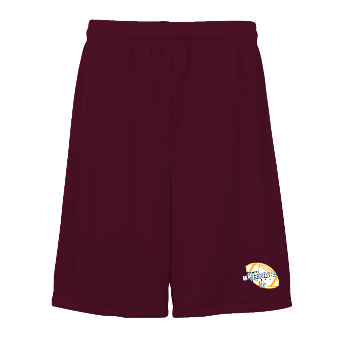 CUSTOM BADGER Football TEAM SHORTS - 512900 Maroon Northwest Warriors Football