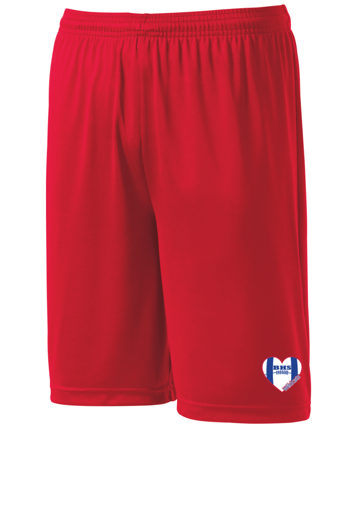 CUSTOM SPORT-TEK Football TEAM SHORTS - ST355 Red BHS